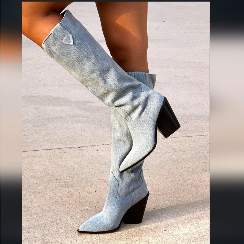 Steve Madden Denim Cowboy Boots